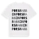 White t-shirt med Porsnabben ordlek t-shirt