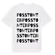 White t-shirt med Posstomten ordlek t-shirt
