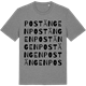 Mid Heather Gray t-shirt med Postängen ordlek t-shirt