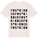 Vintage White t-shirt med Postgården ordlek t-shirt