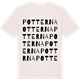 Vintage White t-shirt med Potterna ordlek t-shirt