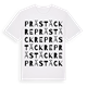White t-shirt med Prästäckre ordlek t-shirt