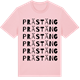 Pink Cotton t-shirt med Prästäng ordlek t-shirt