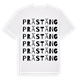White t-shirt med Prästäng ordlek t-shirt