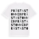 White t-shirt med Prästastommen ordlek t-shirt