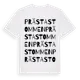 White t-shirt med Prästastommen ordlek t-shirt