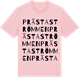Pink Cotton t-shirt med Prästaströmmen ordlek t-shirt
