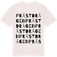 Vintage White t-shirt med Prästdrågen ordlek t-shirt
