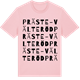 Pink Cotton t-shirt med Präste-Välteröd ordlek t-shirt