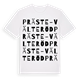 White t-shirt med Präste-Välteröd ordlek t-shirt
