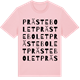 Pink Cotton t-shirt med Prästebolet ordlek t-shirt