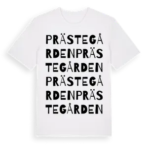 Prästegården ordlek t-shirt – ekologisk bomull t-shirt från Pinshirt