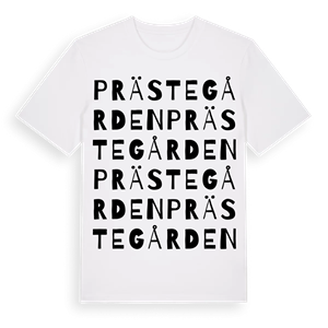 Prästegården ordlek t-shirt – ekologisk bomull t-shirt från Pinshirt