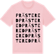 Pink Cotton t-shirt med Prästered ordlek t-shirt