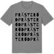 Mid Heather Gray t-shirt med Prästeröd ordlek t-shirt