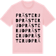 Pink Cotton t-shirt med Prästerud ordlek t-shirt