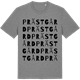 Mid Heather Gray t-shirt med Prästgård ordlek t-shirt