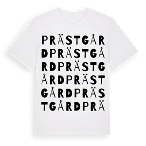 Prästgård ordlek t-shirt – ekologisk bomull t-shirt från Pinshirt