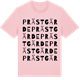 Pink Cotton t-shirt med Prästgärde ordlek t-shirt