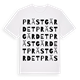 White t-shirt med Prästgärdet ordlek t-shirt