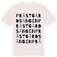 Vintage White t-shirt med Prästgårdsängen ordlek t-shirt