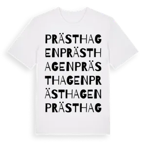 Prästhagen ordlek t-shirt – ekologisk bomull t-shirt från Pinshirt