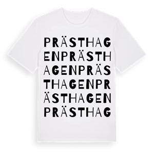 Prästhagen ordlek t-shirt – ekologisk bomull t-shirt från Pinshirt