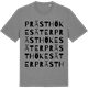 Mid Heather Gray t-shirt med Prästhökesäter ordlek t-shirt
