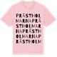 Pink Cotton t-shirt med Prästholmarna ordlek t-shirt