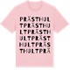 Pink Cotton t-shirt med Prästhult ordlek t-shirt