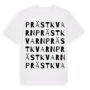 Prästkvarn ordlek t-shirt – ekologisk bomull t-shirt från Pinshirt