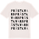 Vintage White t-shirt med Prästkvarn ordlek t-shirt