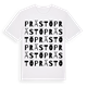 White t-shirt med Prästö ordlek t-shirt