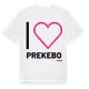 White t-shirt med Jag älskar Prekebo t-shirt stort tryck