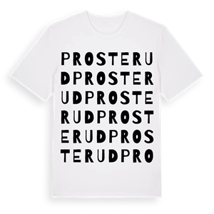 Prosterud ordlek t-shirt – ekologisk bomull t-shirt från Pinshirt