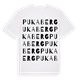 White t-shirt med Pukaberg ordlek t-shirt