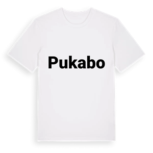 Pukabo fetstil t-shirt – ekologisk bomull t-shirt från Pinshirt