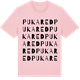 Pink Cotton t-shirt med Pukared ordlek t-shirt
