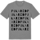 Mid Heather Gray t-shirt med Pukared ordlek t-shirt