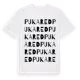 White t-shirt med Pukared ordlek t-shirt