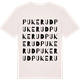Vintage White t-shirt med Pukerud ordlek t-shirt