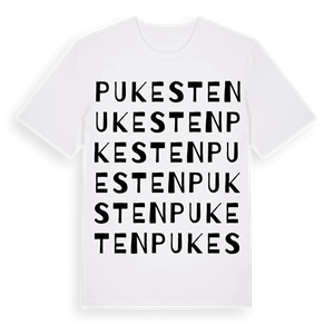 Pukesten ordlek t-shirt – ekologisk bomull t-shirt från Pinshirt