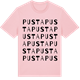 Pink Cotton t-shirt med Pusta ordlek t-shirt