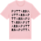 Pink Cotton t-shirt med Puttarna ordlek t-shirt