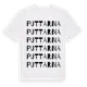White t-shirt med Puttarna ordlek t-shirt