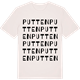 Vintage White t-shirt med Putten ordlek t-shirt