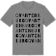 Mid Heather Gray t-shirt med Qvantenburg ordlek t-shirt
