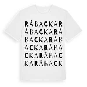 Råbacka ordlek t-shirt – ekologisk bomull t-shirt från Pinshirt