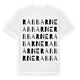 White t-shirt med Rabbarne ordlek t-shirt