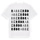 White t-shirt med Rabberöd ordlek t-shirt